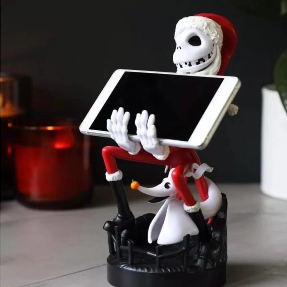 Black Controller Holder with Santa Skeleton Design